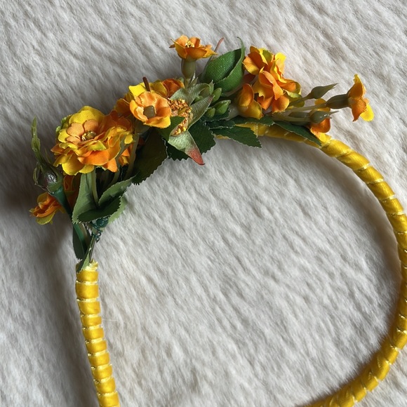 Yellow Orange Wild Rose Headband - Picture 16 of 16